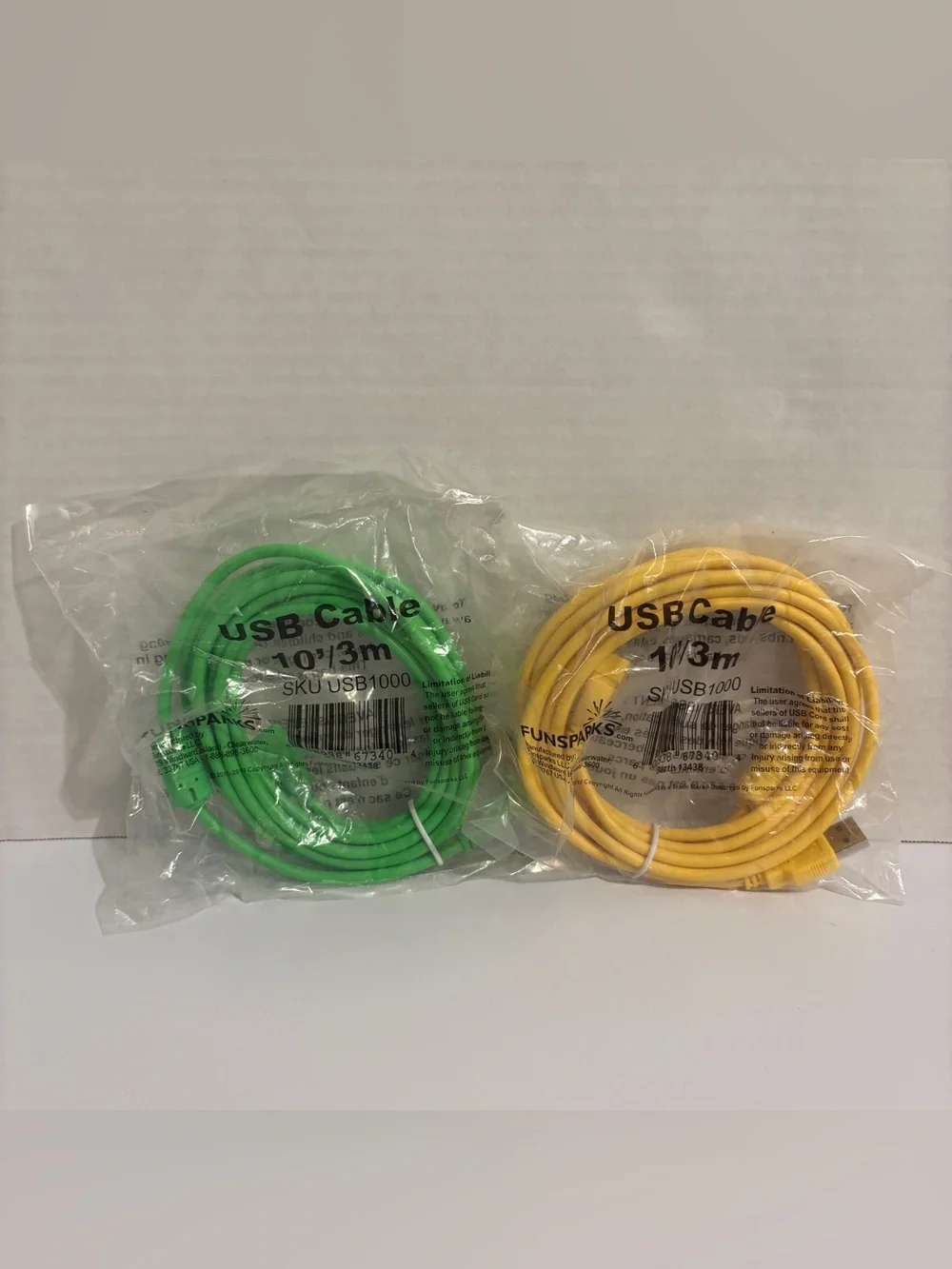 USB‎ Cable 3m - Green or Yellow